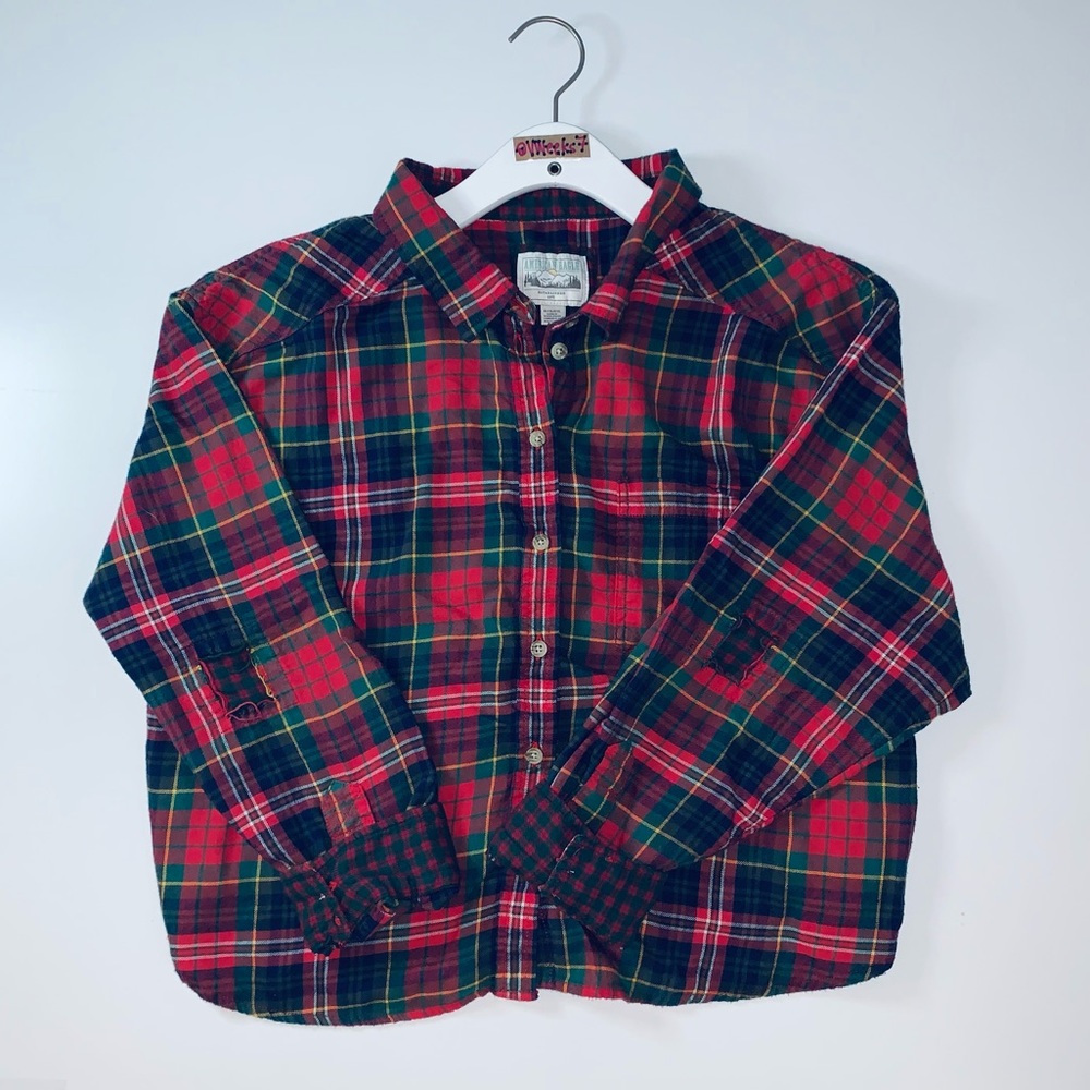American Eagle Cropped Flannel